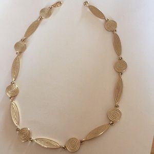 Aztec necklace Matt gold vintage new USA